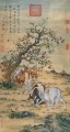 Lang glänzt große Pferde alte China Tinte Giuseppe Castiglione